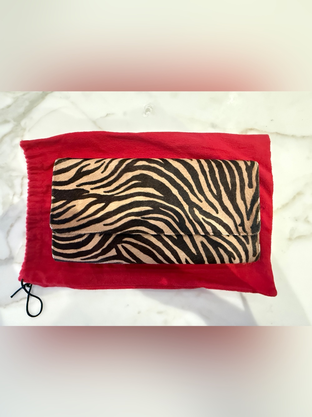 Red and Zebra Print Decorative Throw Pillow - Brand Unspecified